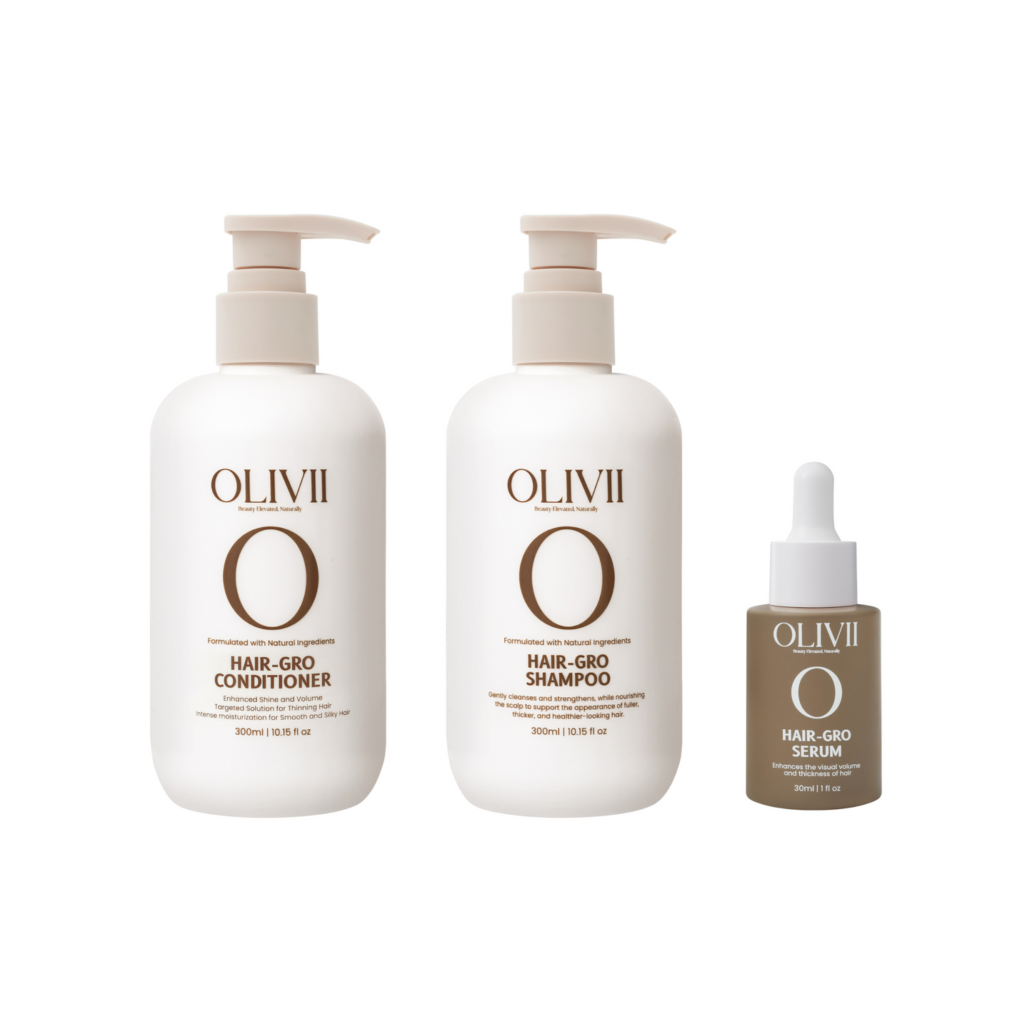 Hair-GRO Serum + Shampoo + Conditioner Bundle